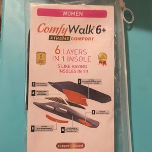 ComfyWalk 6+ Insoles for women for Plantar Fasciitis, Foot Pain, Heel Pain, Arch